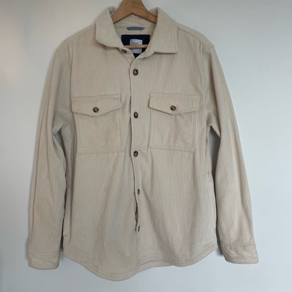 Cream velvet style Shirt Jacket
